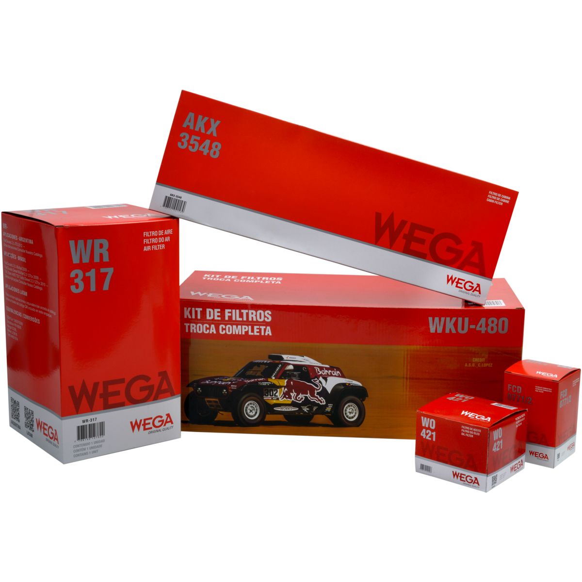 Kit Troca Filtro Ar Óleo Comb Cab Peugeot Boxer Fiat Ducato Citroen Jumper 09/18 - Wega - WKU-480