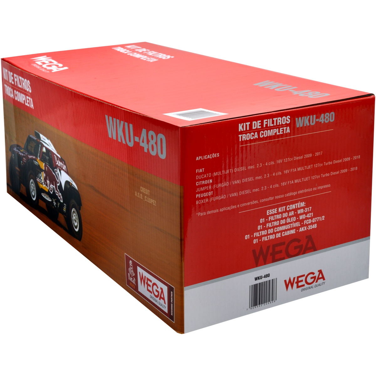 Kit Troca Filtro Ar Óleo Comb Cab Peugeot Boxer Fiat Ducato Citroen Jumper  09/18 - Wega - WKU-480