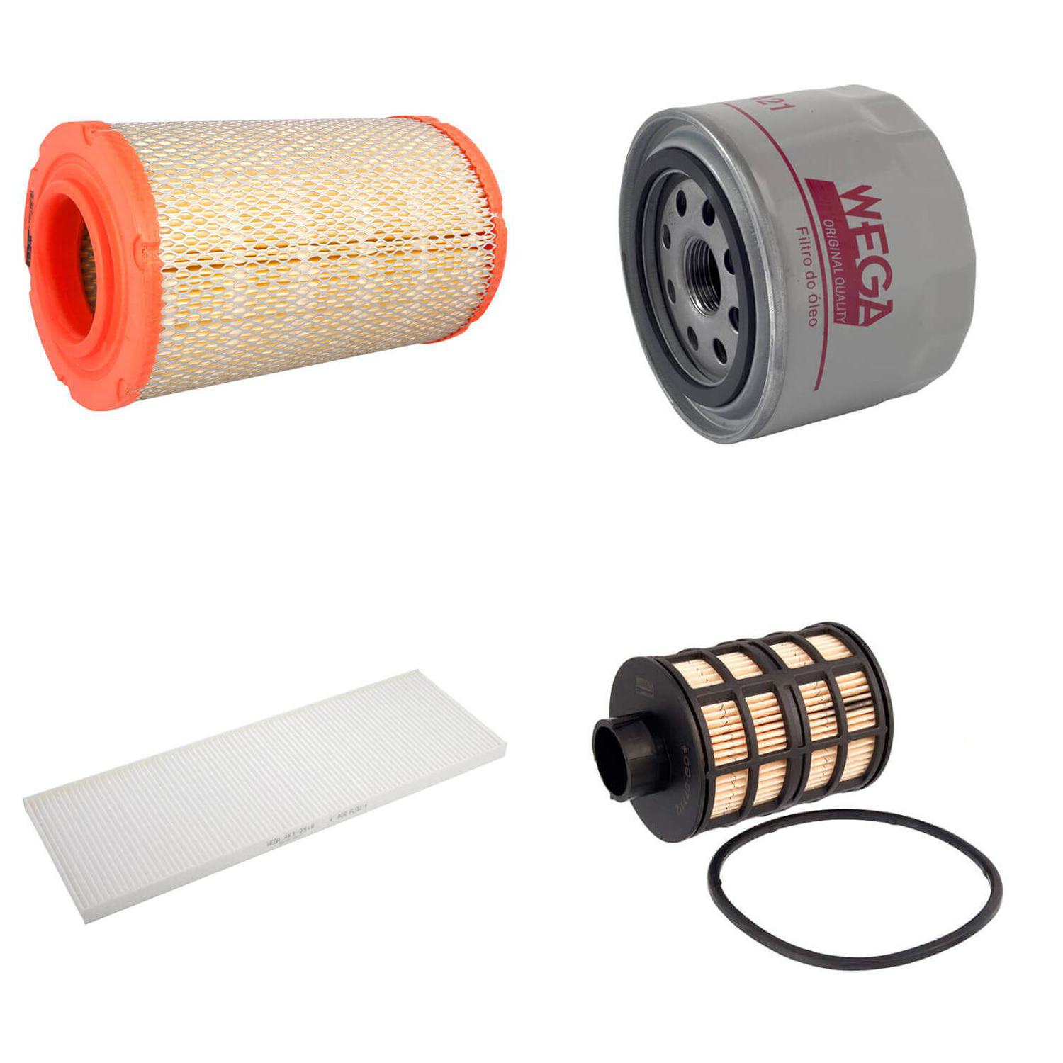 Kit Troca Filtro Ar Óleo Comb Cab Peugeot Boxer Fiat Ducato Citroen Jumper 09/18 - Wega - WKU-480