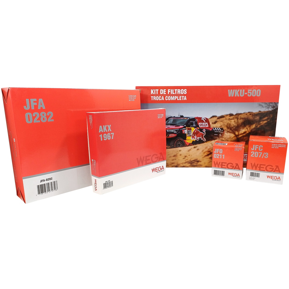 Kit Troca Filtros Ar Combustível Óleo Cabine Hilux SW4 2.8 16V Diesel 16/24 - Wega - WKU-500