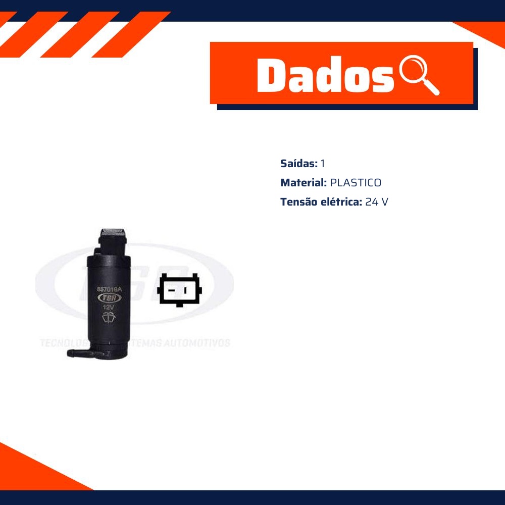 Bomba do Lavador do Para-brisa 24V - TSA - 857019A