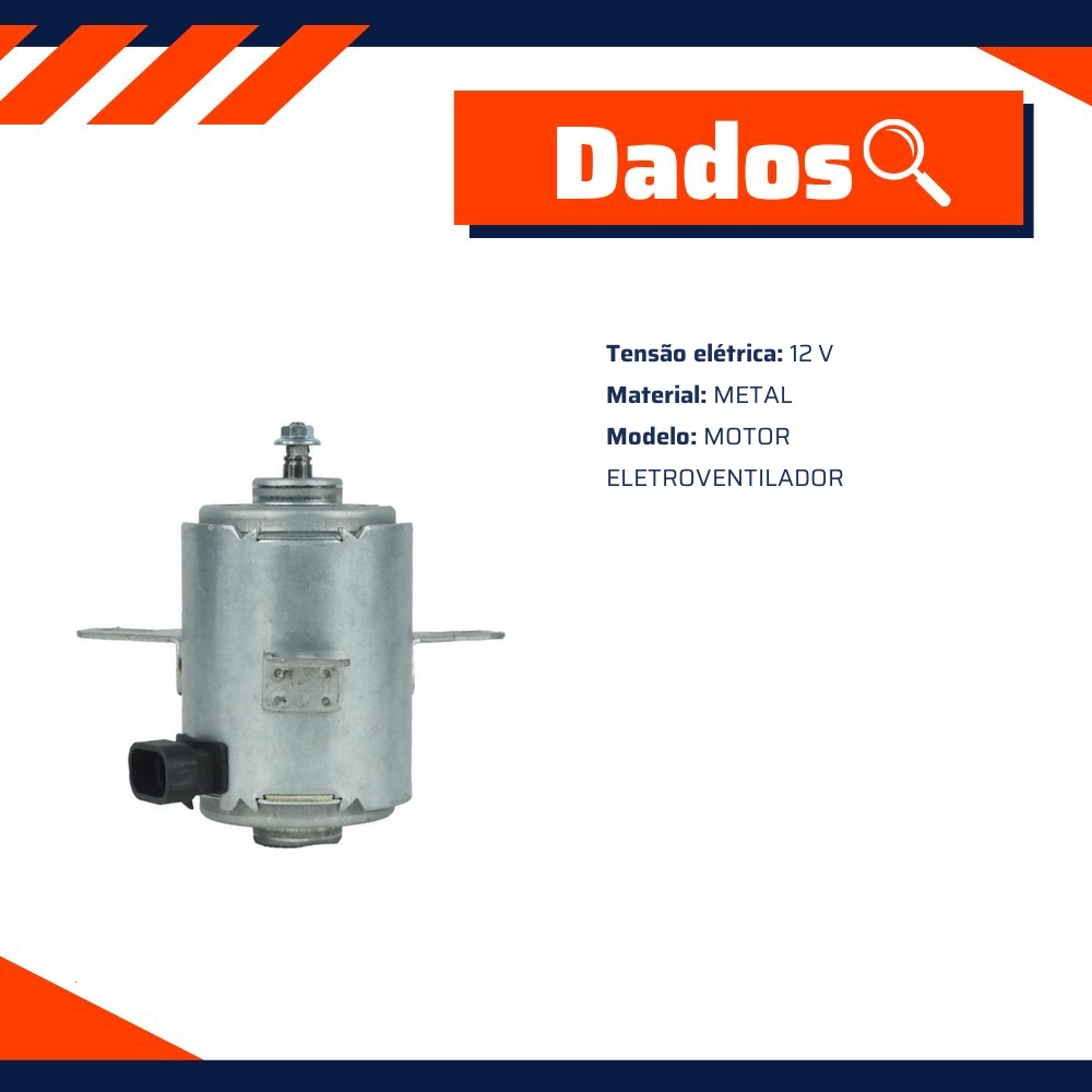 Motor Eletroventilador em Metal 12V para Fiat Palio e Uno - Multiqualita - MQ0744