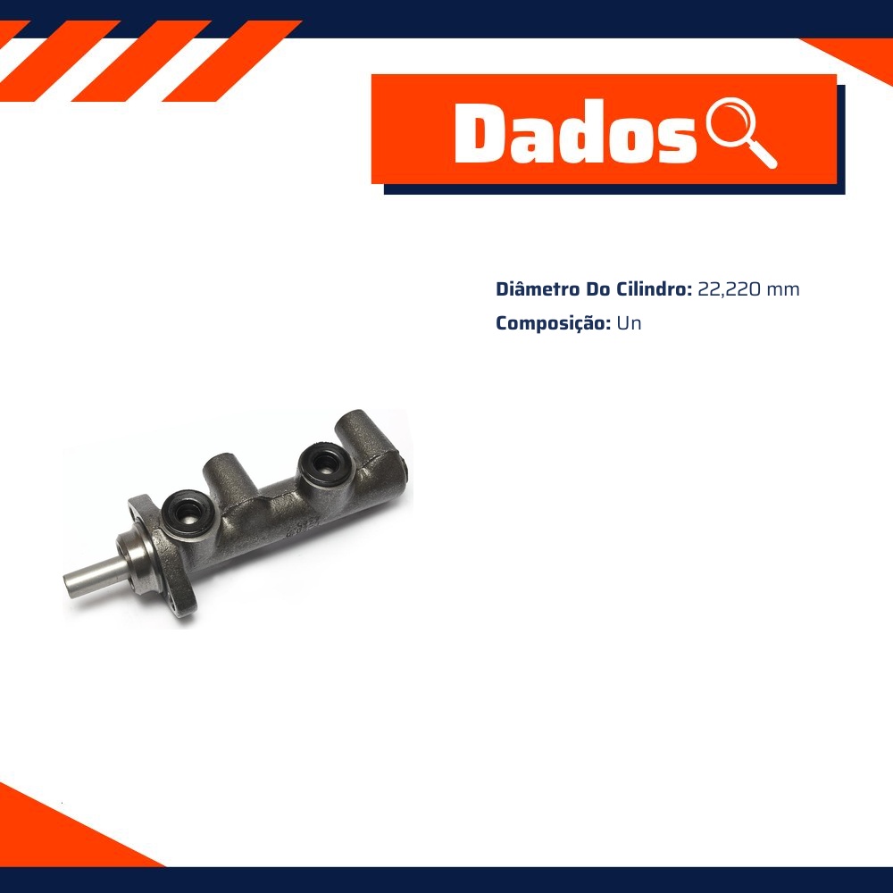 Cilindro Mestre de Freio para Chevrolet Caravan e Opala - Controil - C-2010