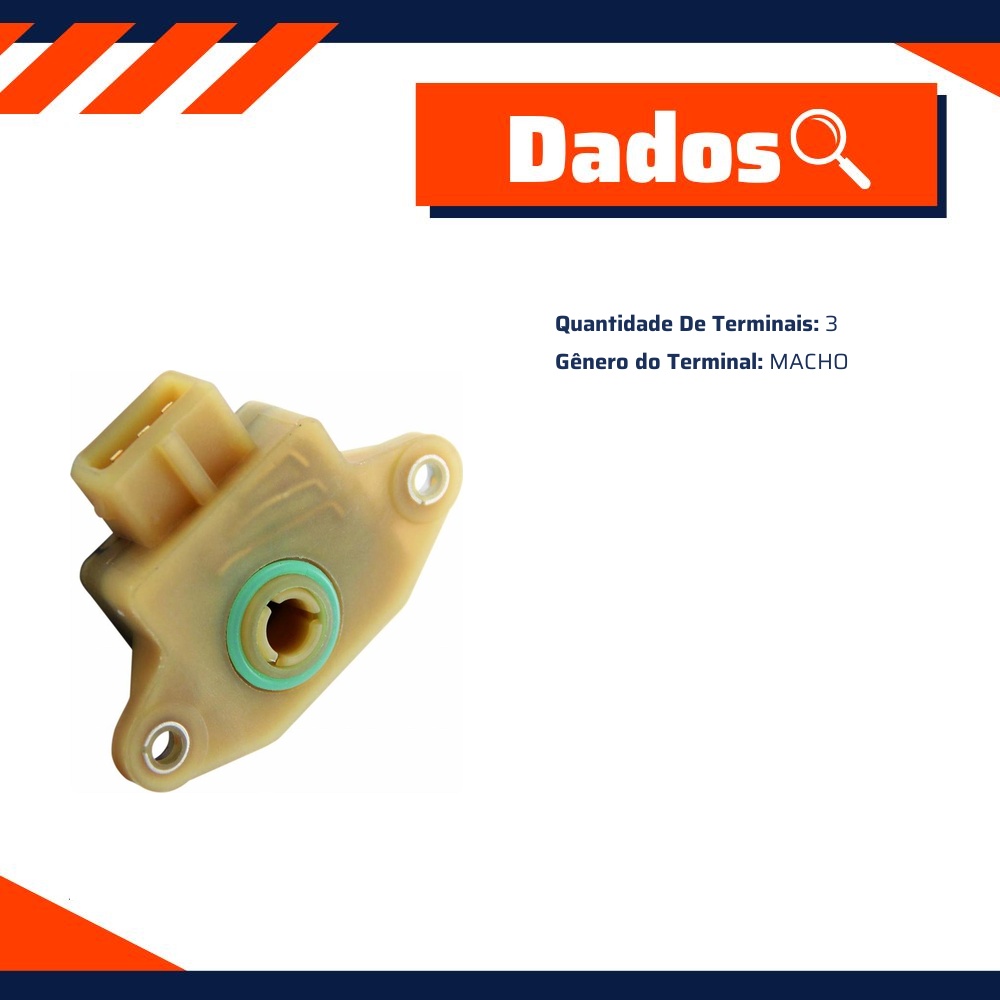 Sensor de Posição da Borboleta Macho 3 Terminais - Euro - 80103
