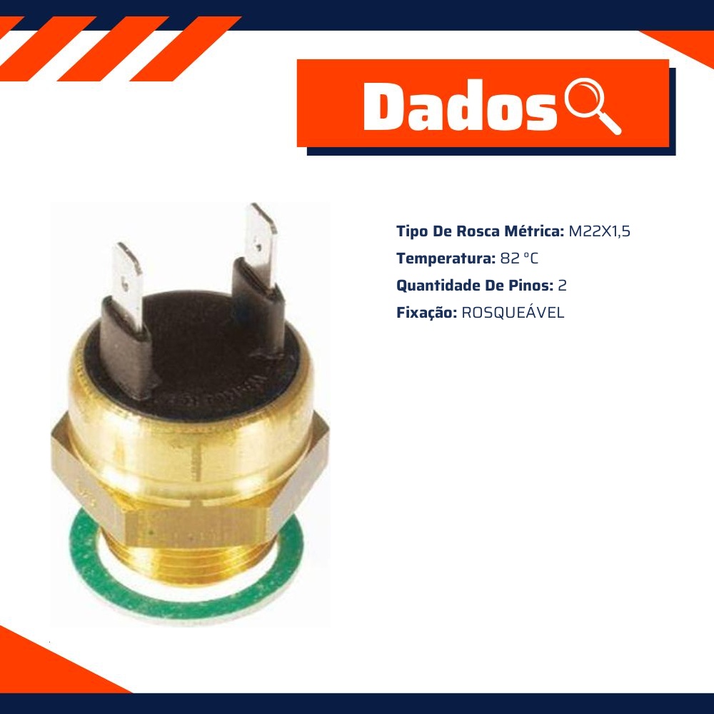 Interruptor Térmico do Radiador - Wahler - 6010.82
