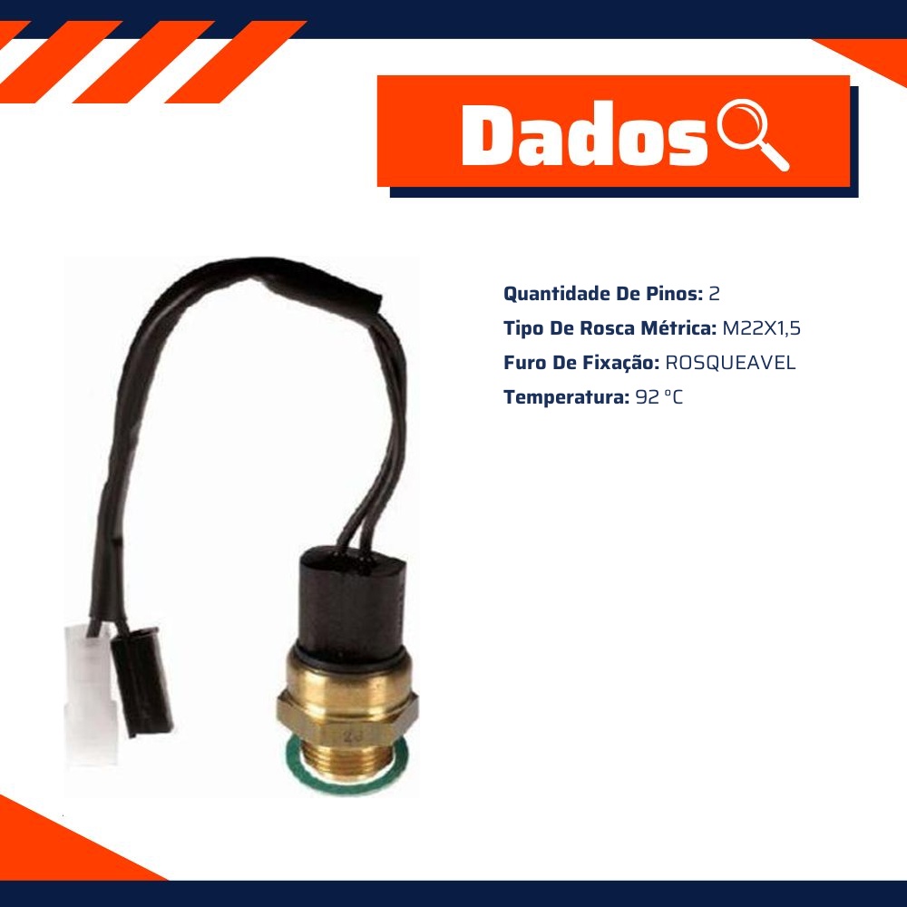Interruptor Térmico do Radiador - Wahler - 6016.92