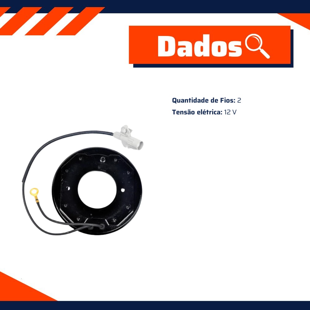 Bobina do Compressor Ar Condicionado 12V - Procooler - PC730054