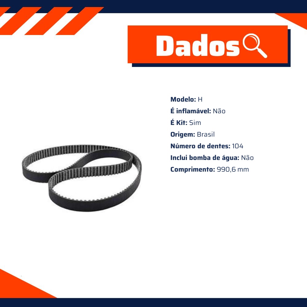 Correia Dentada Sincronizadora - Dayco - 104SP170H