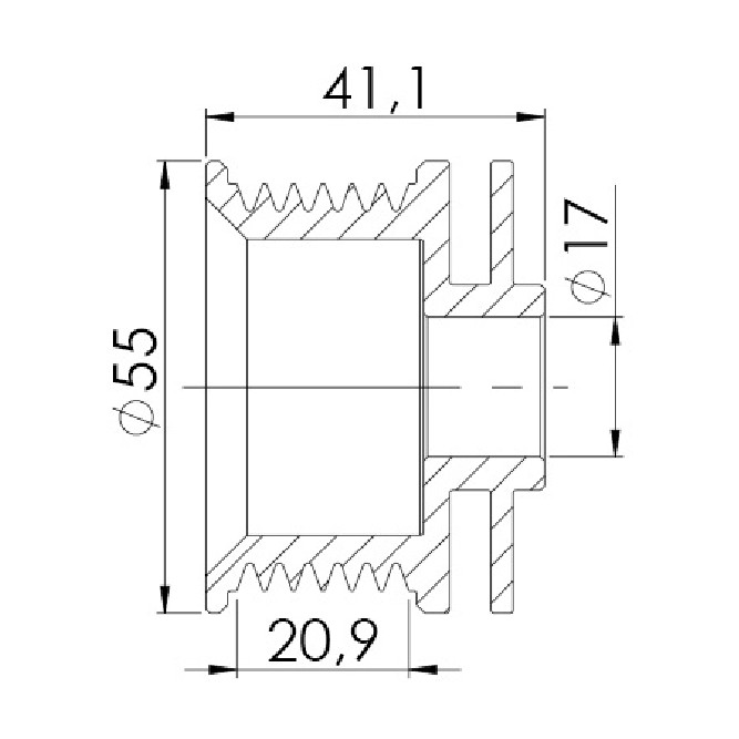 Polia para Alternador - Unifap - 3.412