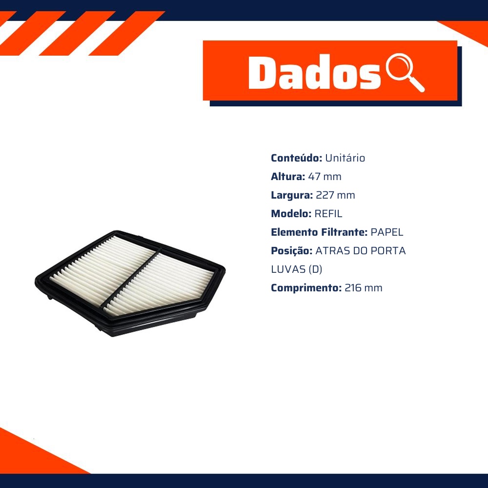 Filtro de Ar para Honda HR-V - Tecfil - ARL1040