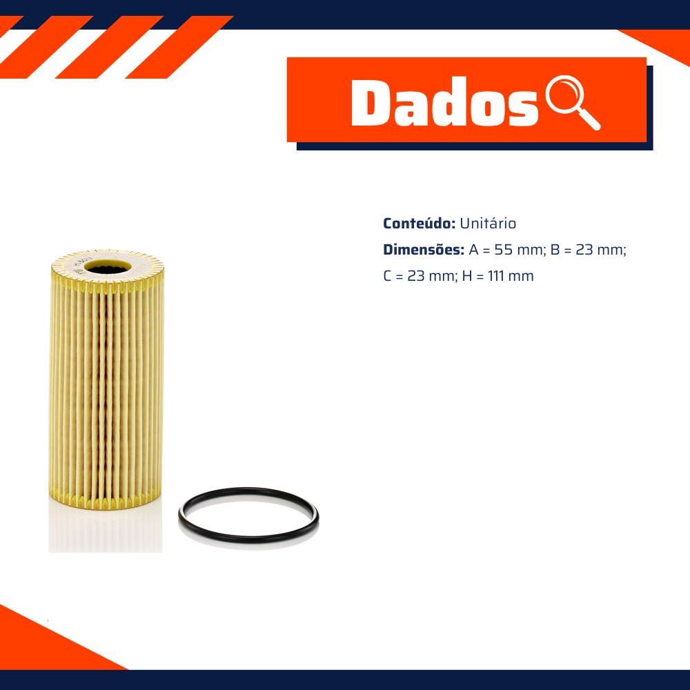 Filtro de Óleo Lubrificante para Nissan Frontier e Renault Master - Mann-Filter - HU6011z