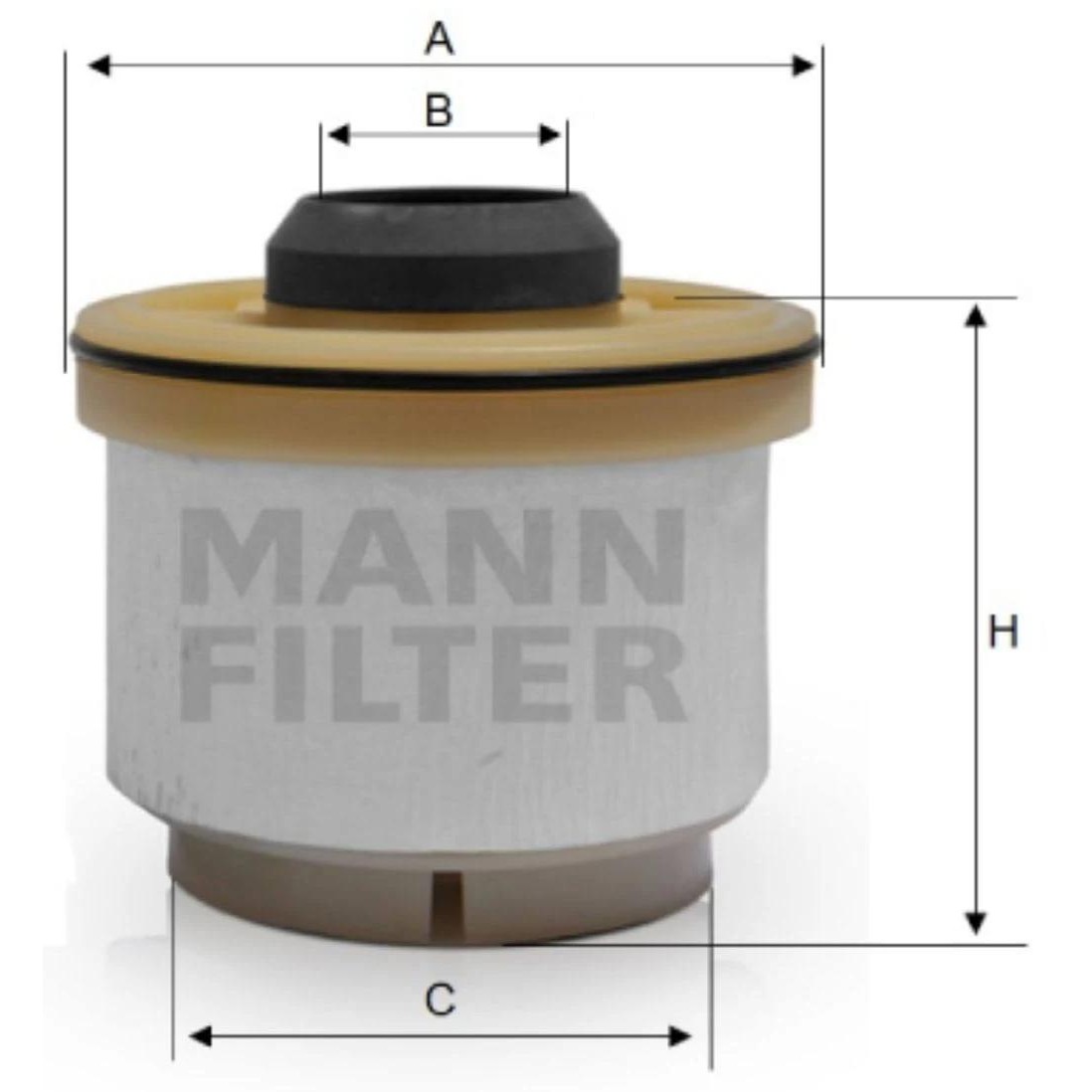 Filtro de Combustível para Mitsubishi L200 Toyota Hilux - Mann-Filter - PU835x