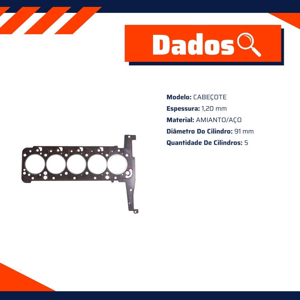 Junta de Cabeçote do Motor para Ford Ranger - Taranto - 324907-1M