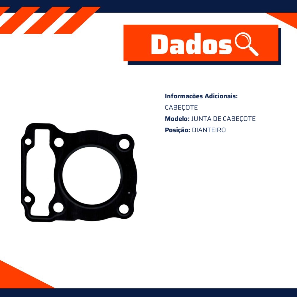 Junta de Cabeçote do Motor para Honda CG 160 - Vedamotors - VE05001000261