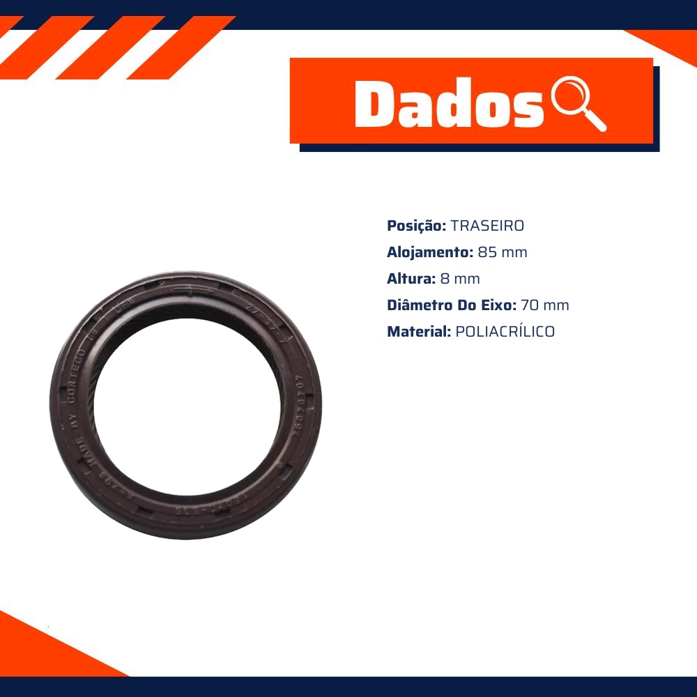 Retentor Traseiro do Virabrequim - Taranto - R260011P
