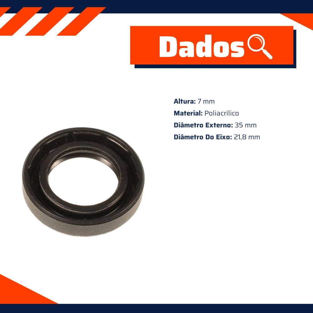 Retentor do Eixo Piloto 21,8 x 35 x 7 mm - Corteco - 7369P