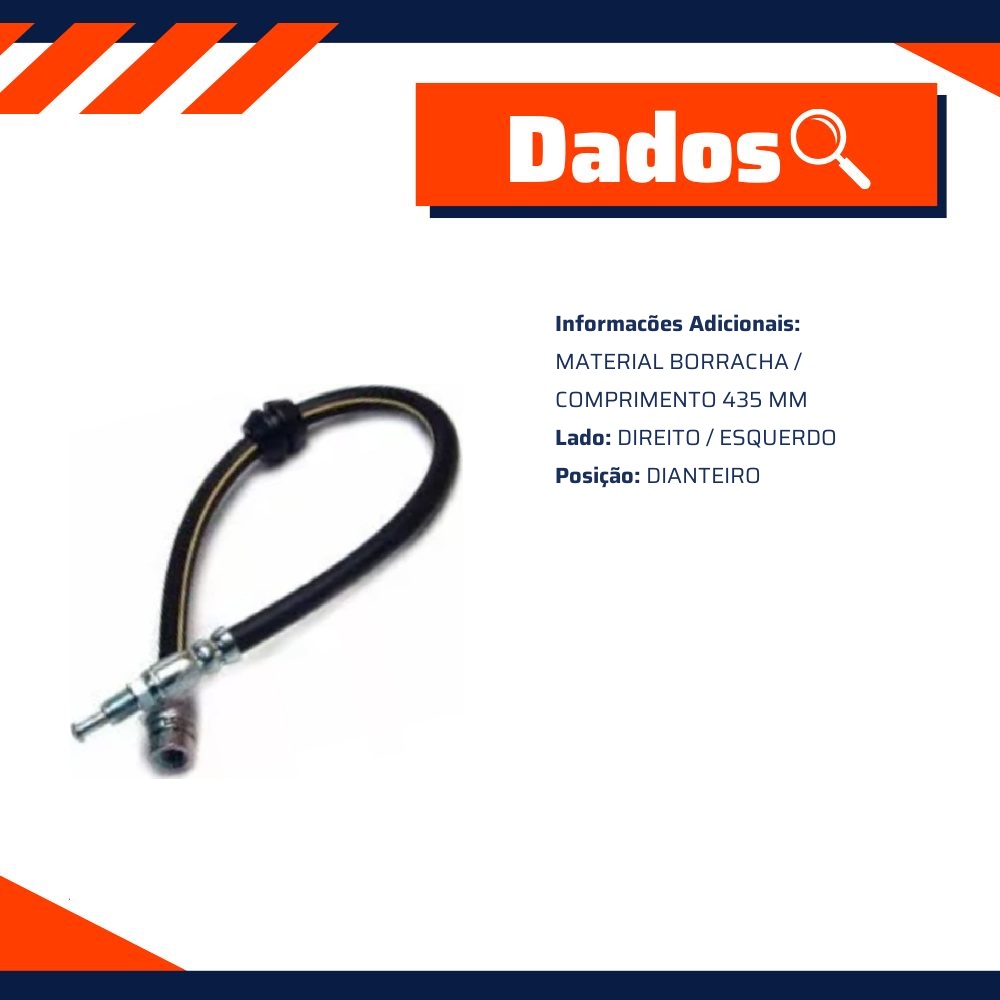 Mangueira Flexível de Freio Dianteiro para Ford Focus e Focus Sedan - Norflex - 3110