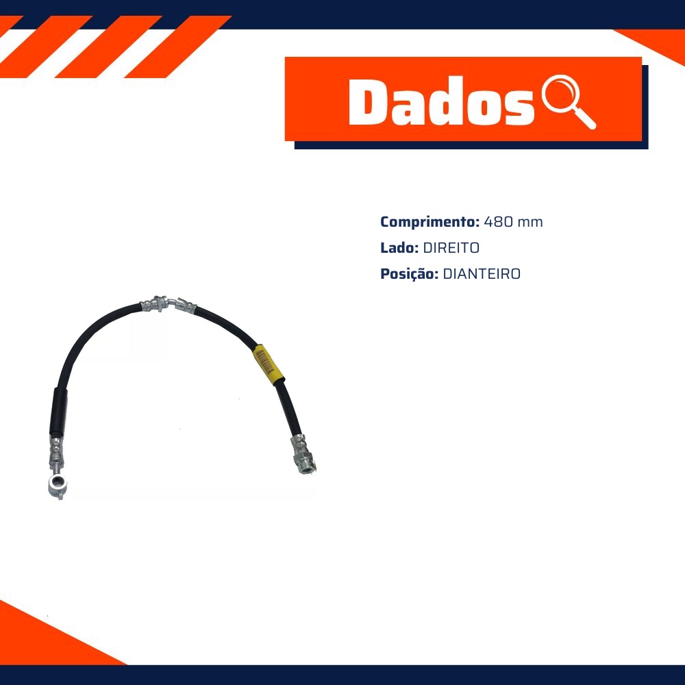 Mangueira Flexível de Freio Dianteiro para Ford Ranger - Norflex - 3135