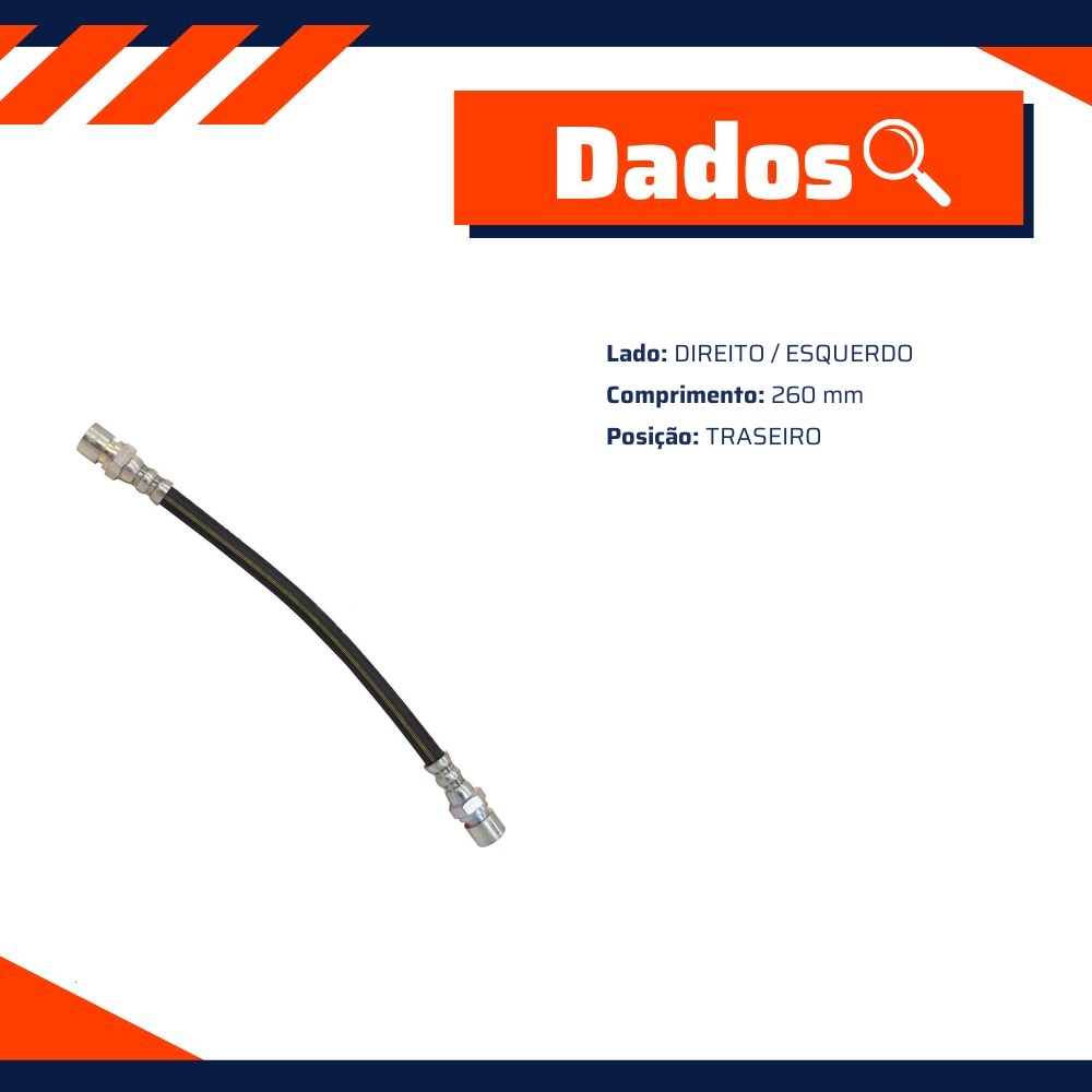Mangueira Flexível de Freio Traseiro para Chevrolet Prisma - Norflex - 4106
