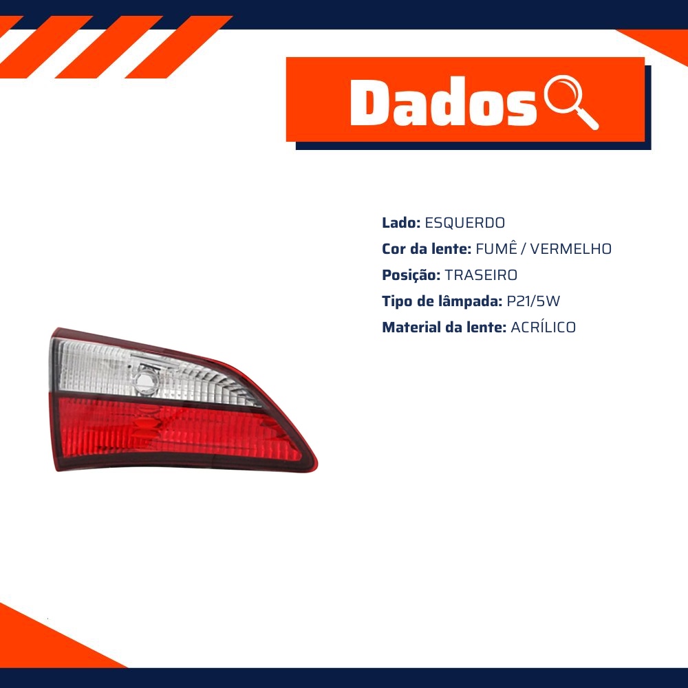 Lanterna Traseira Esquerda para Hyundai HB20 e HB20X - Arteb - 0460525