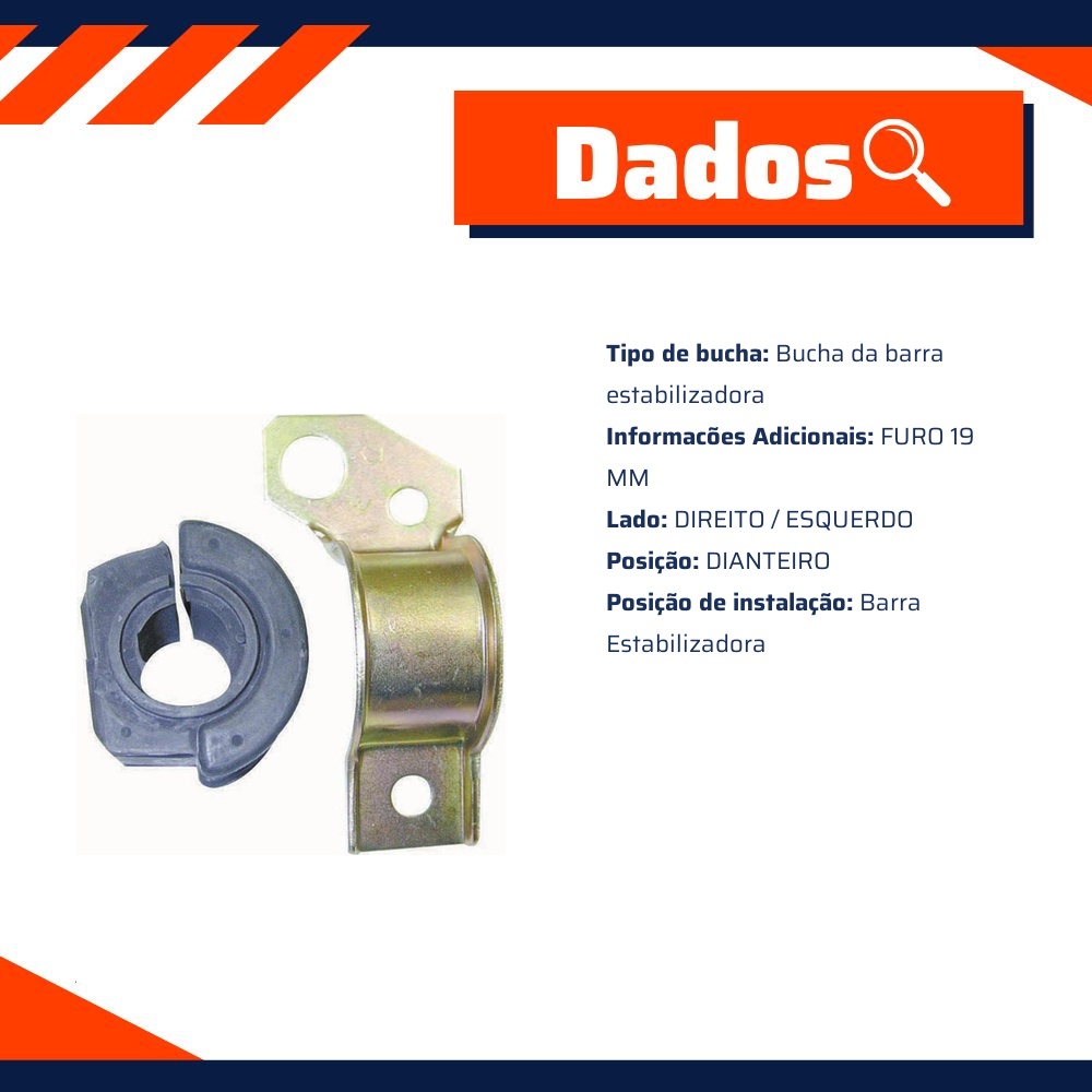 Kit da Barra Estabilizadora Dianteira para Fiat Palio - Kit & Cia - 10464