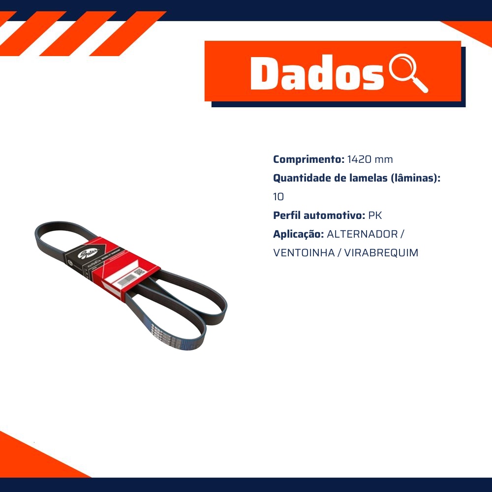 Correia de Acessórios PK 1420 - GATES - 10PK1420