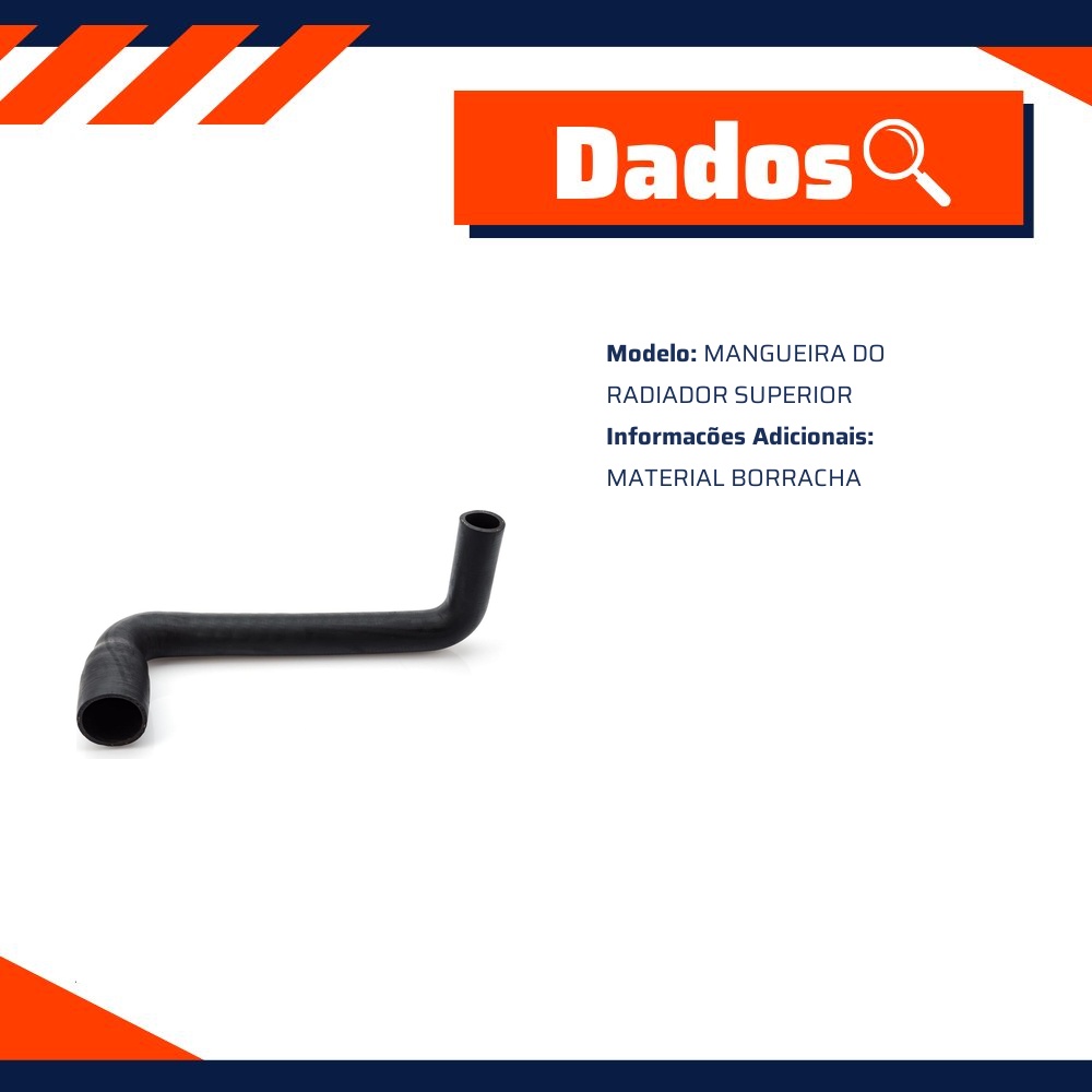 Mangueira do Radiador para Ford Belina e Corcel - Jahu - 15149-1