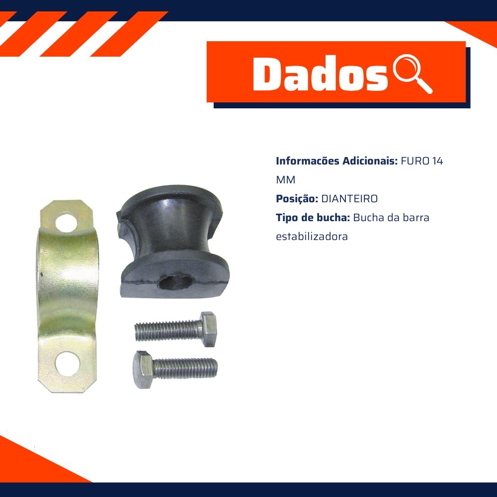 Kit da Barra Estabilizadora Dianteira para Ford Ka e Ka Sedan - Kit & Cia - 20326