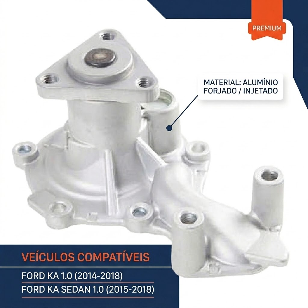 Bomba D'Água para Ford Ka e Ka Sedan - Indisa - 204502
