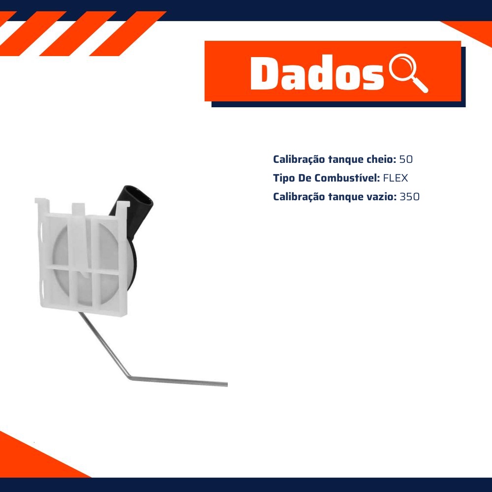 Sensor de Nível de Combustível Flex para Citroen C3 - DS - 23103