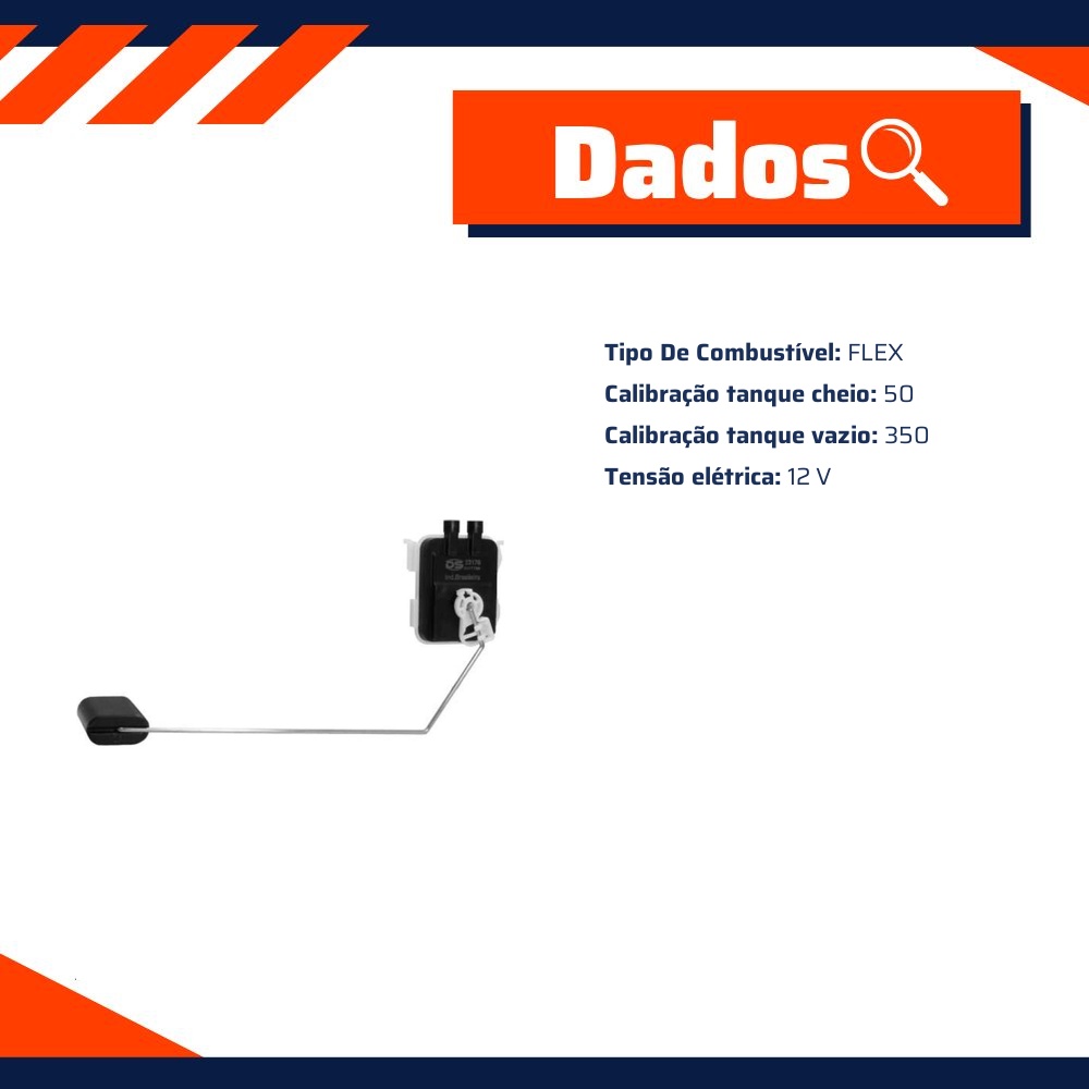Sensor de Nível de Combustível Flex para Peugeot 208 - DS - 23176
