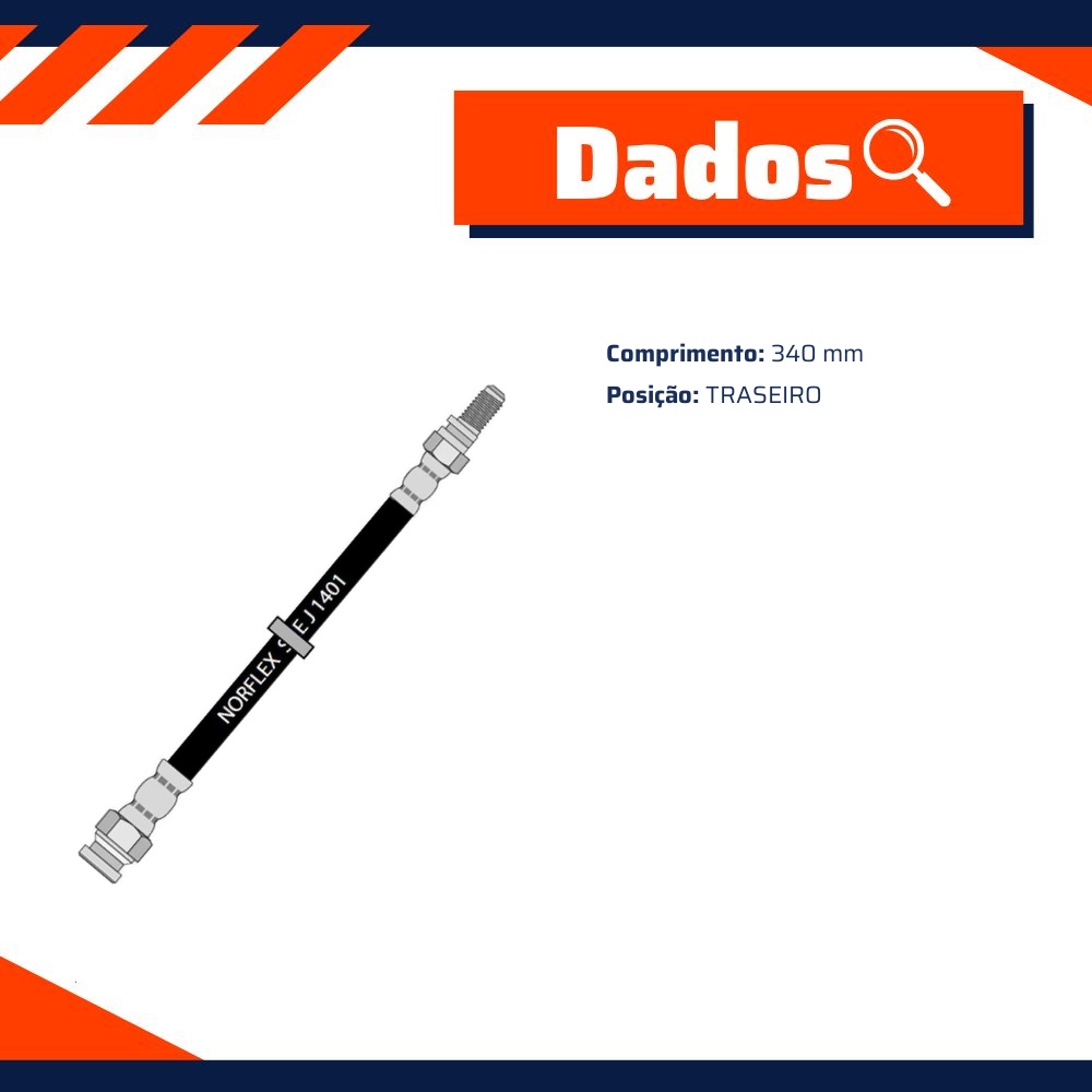 Mangueira Flexível de Freio Traseiro para Ford Mondeo - Norflex - 3069