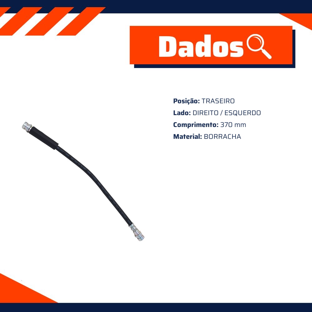 Mangueira Flexível de Freio Traseiro para Ford Fiesta e Fiesta Sedan - Norflex - 3091