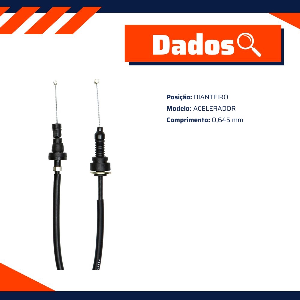 Cabo de Comando do Acelerador para Fiat Strada - IKS - 3128