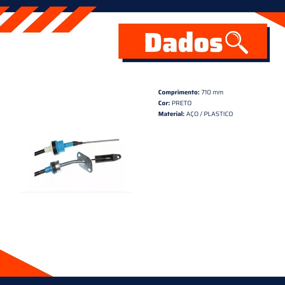 Cabo de Comando da Embreagem para Fiat Fiorino e Uno - IKS - 3326