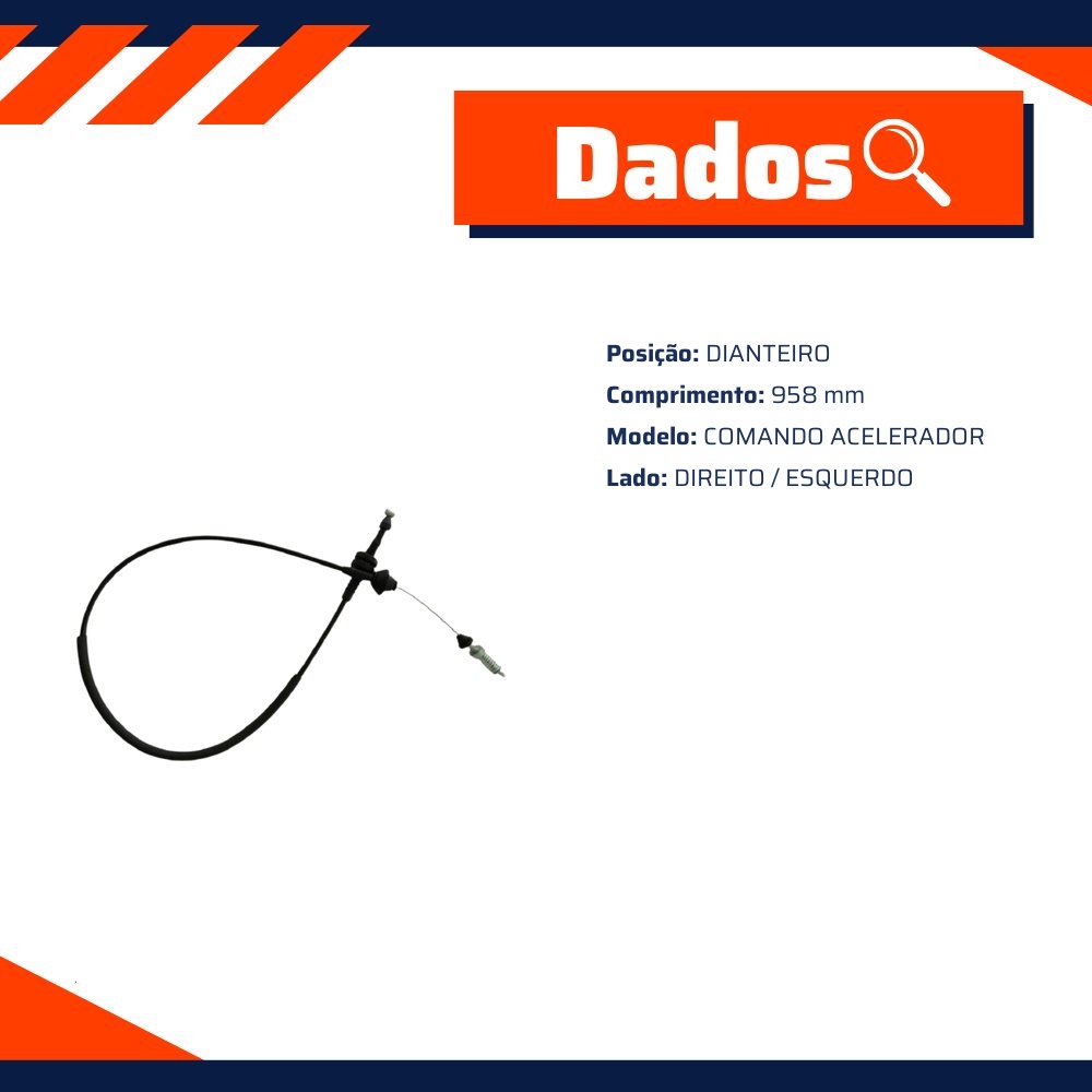 Cabo de Comando do Acelerador para Ford Ka - Fania - 34-414