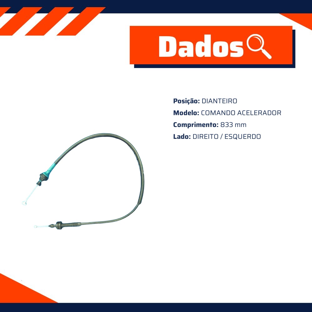 Cabo de Comando do Acelerador para Ford Ka - Fania - 34-454