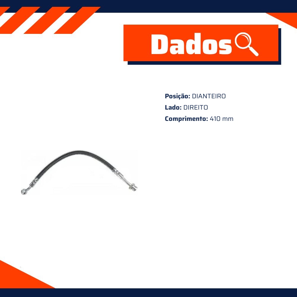 Mangueira Flexível de Freio Dianteiro para Hyundai Santa Fé - Norflex - 4806