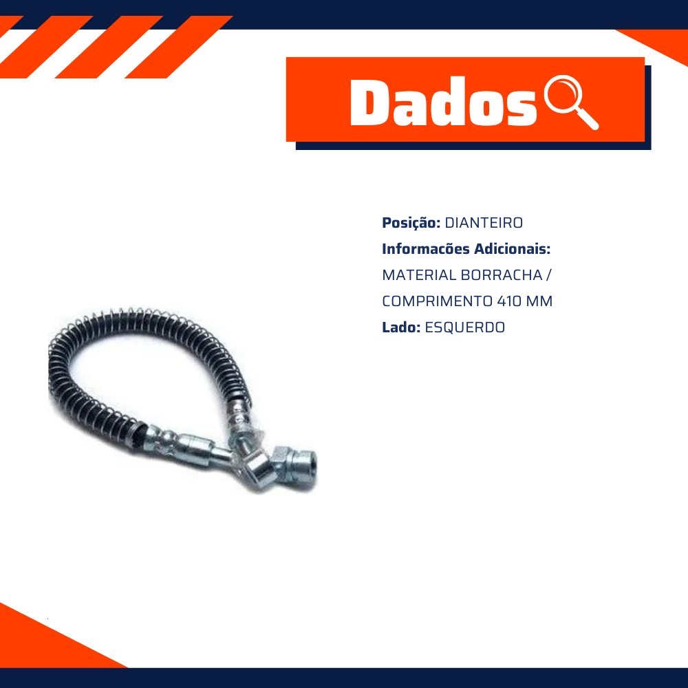Mangueira Flexível de Freio Dianteiro para Hyundai Santa Fé - Norflex - 4805
