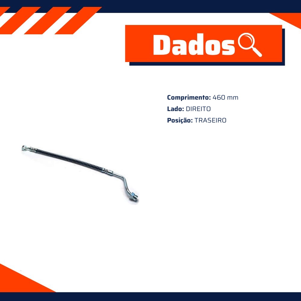 Mangueira Flexível de Freio Traseiro para Hyundai Santa Fé - Norflex - 4809
