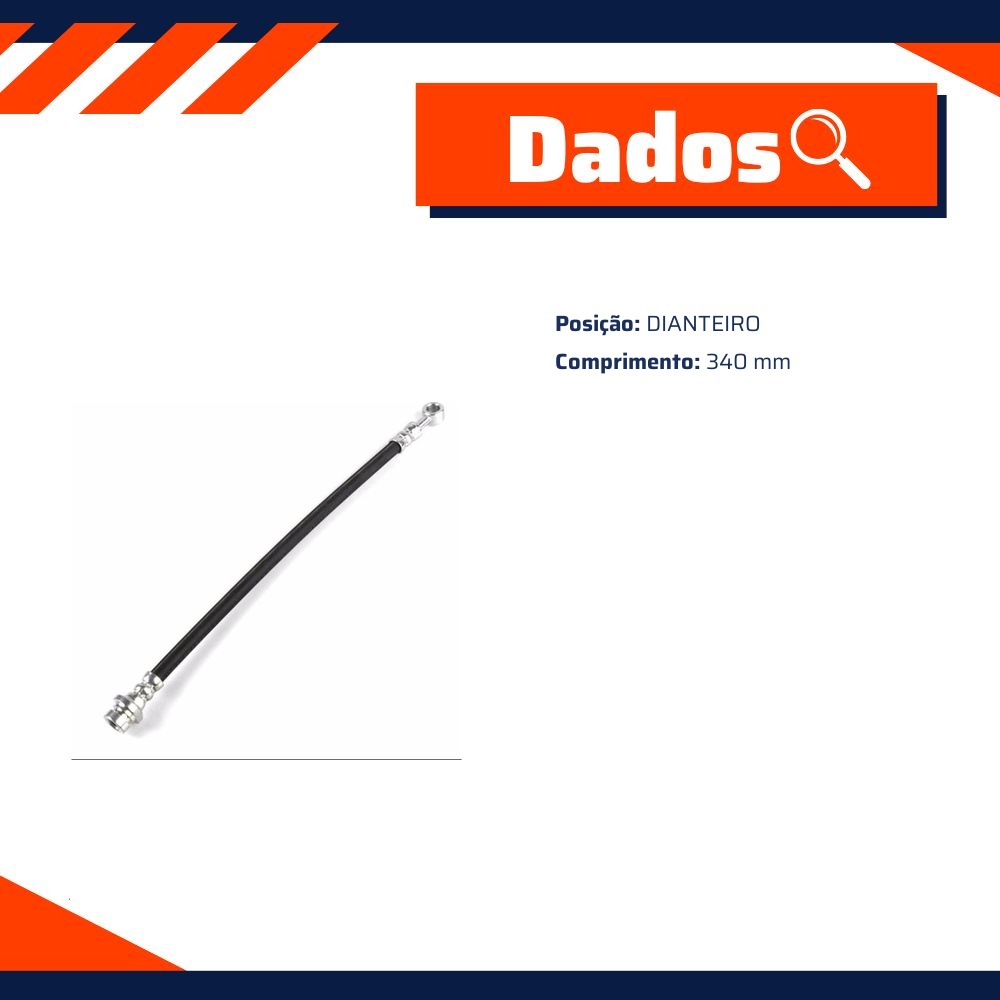 Mangueira Flexível de Freio Dianteiro para Hyundai HB20 - Norflex - 4810