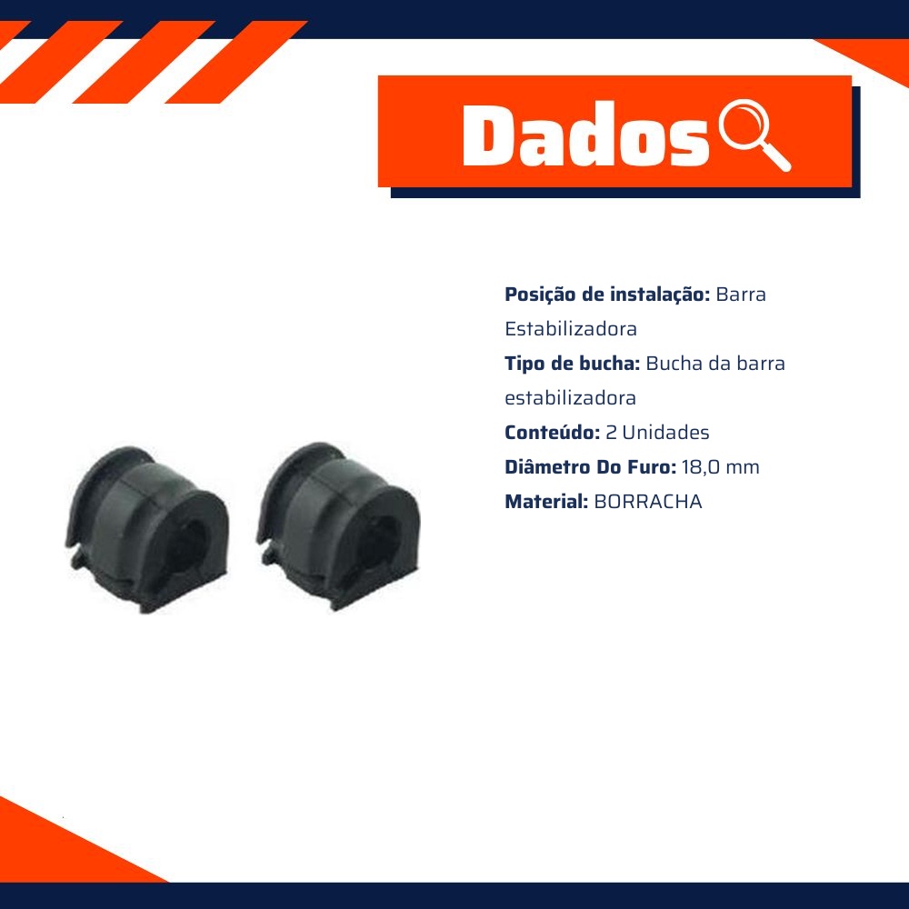 Par Bucha Barra Estabilizadora para Renault Duster - Kit & Cia - 50880
