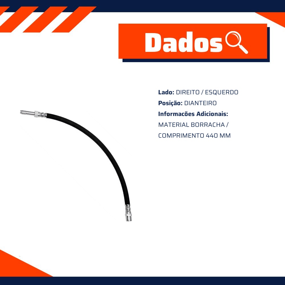 Mangueira Flexível de Freio Dianteiro para Mercedes-Benz Sprinter 311 e Sprinter 313 - Norflex - 5197