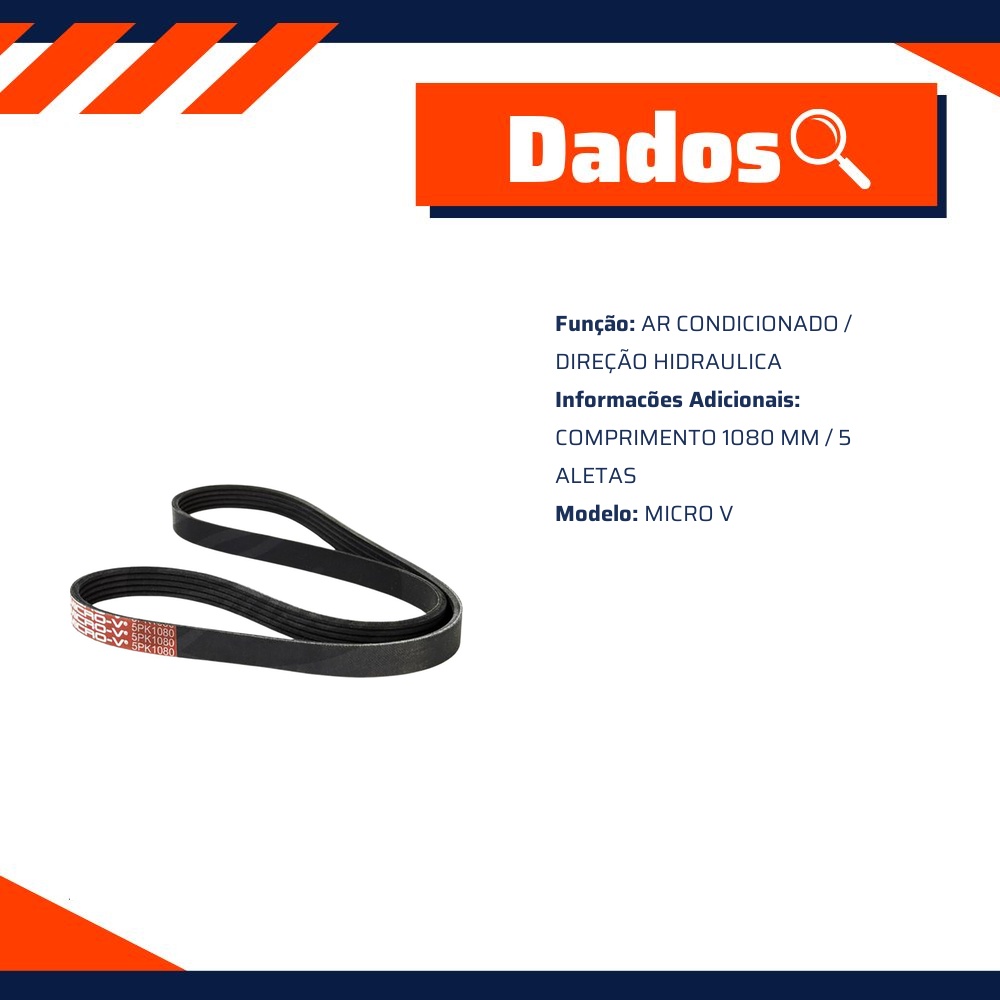 Correia de Acessórios Micro V 5 - GATES - 5PK1080