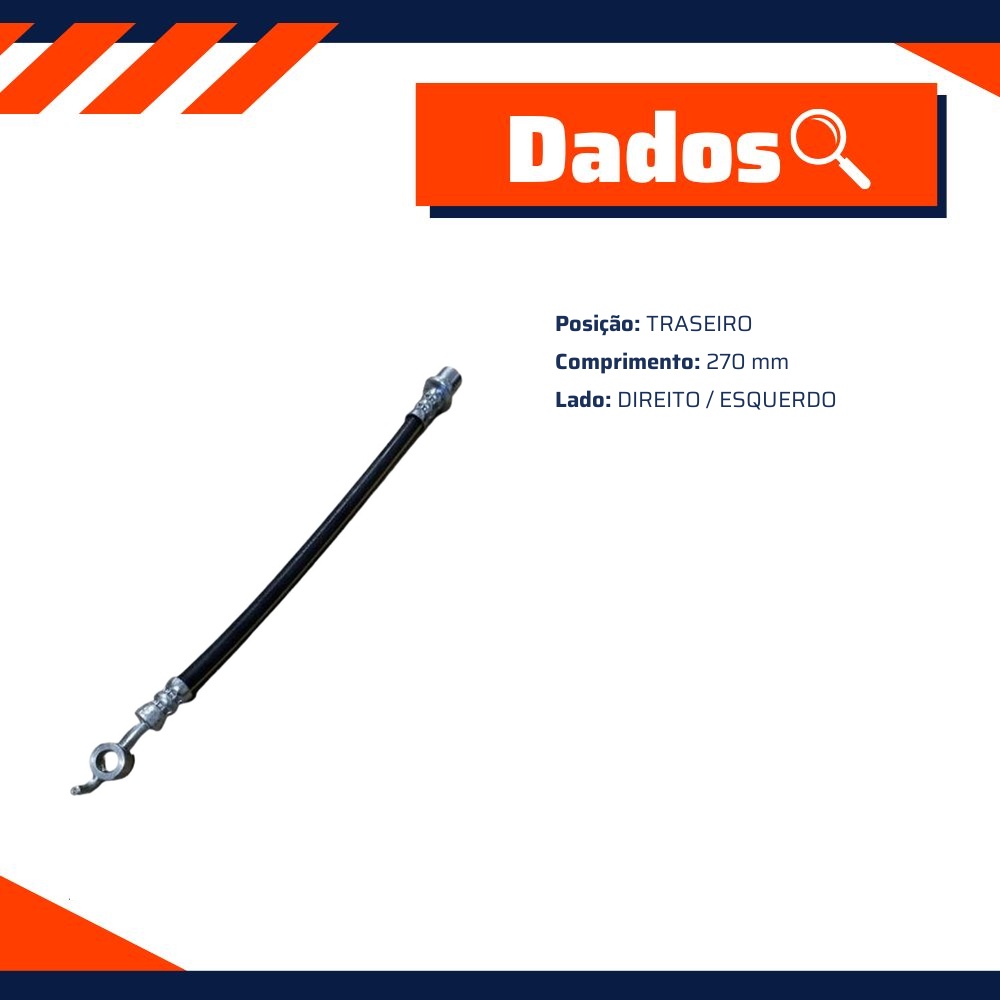 Mangueira Flexível de Freio Traseiro para Toyota Corolla e Fielder - Norflex - 6022