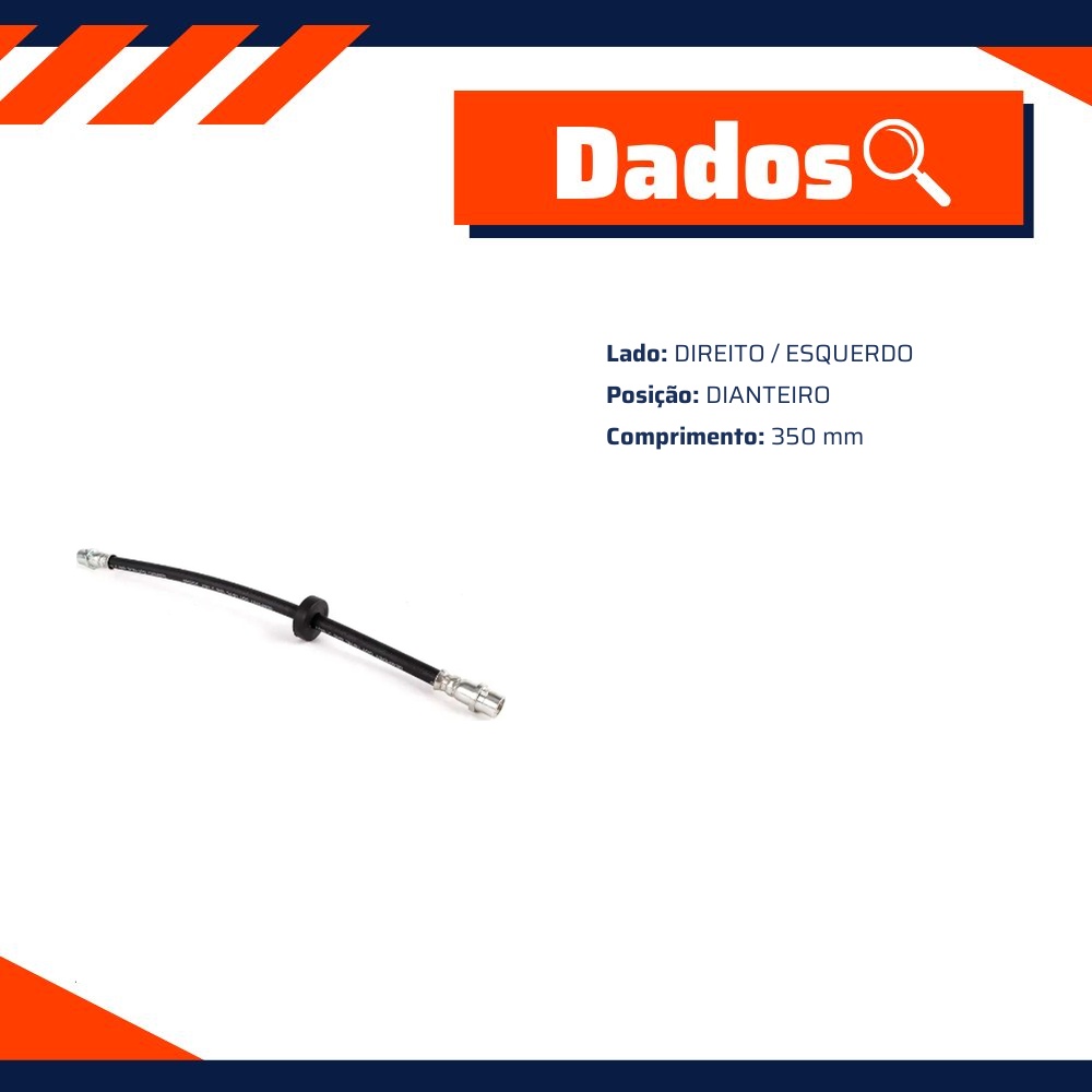 Mangueira Flexível de Freio Dianteiro para Volkswagen Passat e Passat Variant - Norflex - 7038