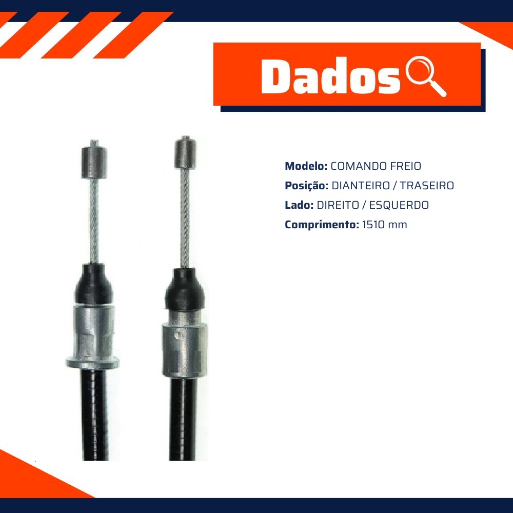 Cabo de Comando do Freio de Mão para Renault Scenic - IKS - 7267