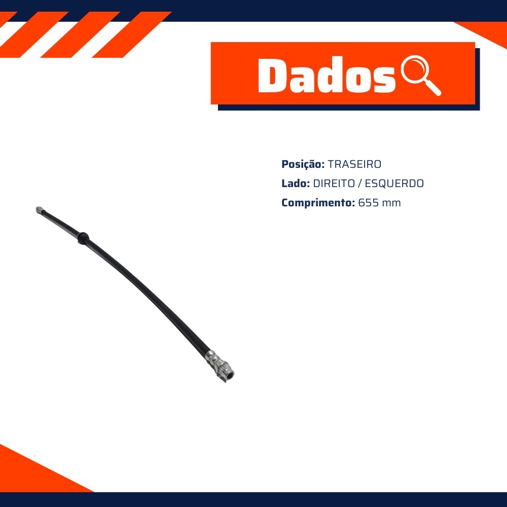 Mangueira Flexível de Freio Traseiro para Renault Master - Norflex - 8234