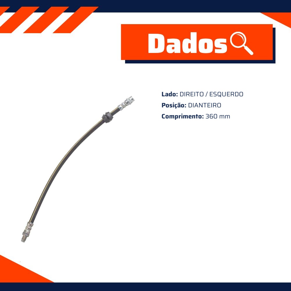 Mangueira Flexível de Freio Dianteiro para Renault Kangoo e Kangoo Z.E. - Norflex - 8236