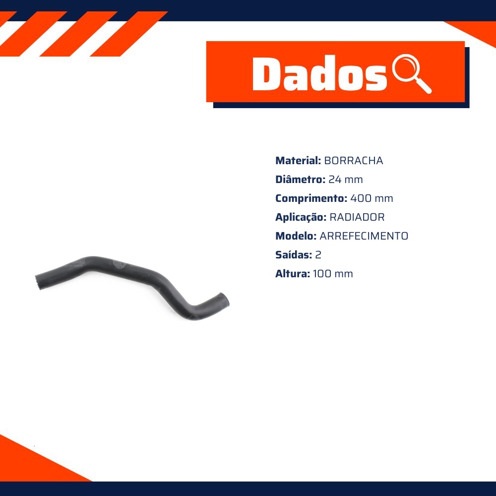 Mangueira do Radiador para Ford Ka - Cauplas - 905628